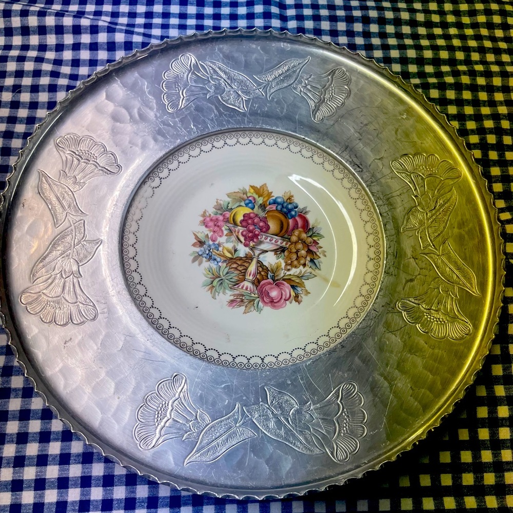 Vintage forged beautiful imperial Victorian tray